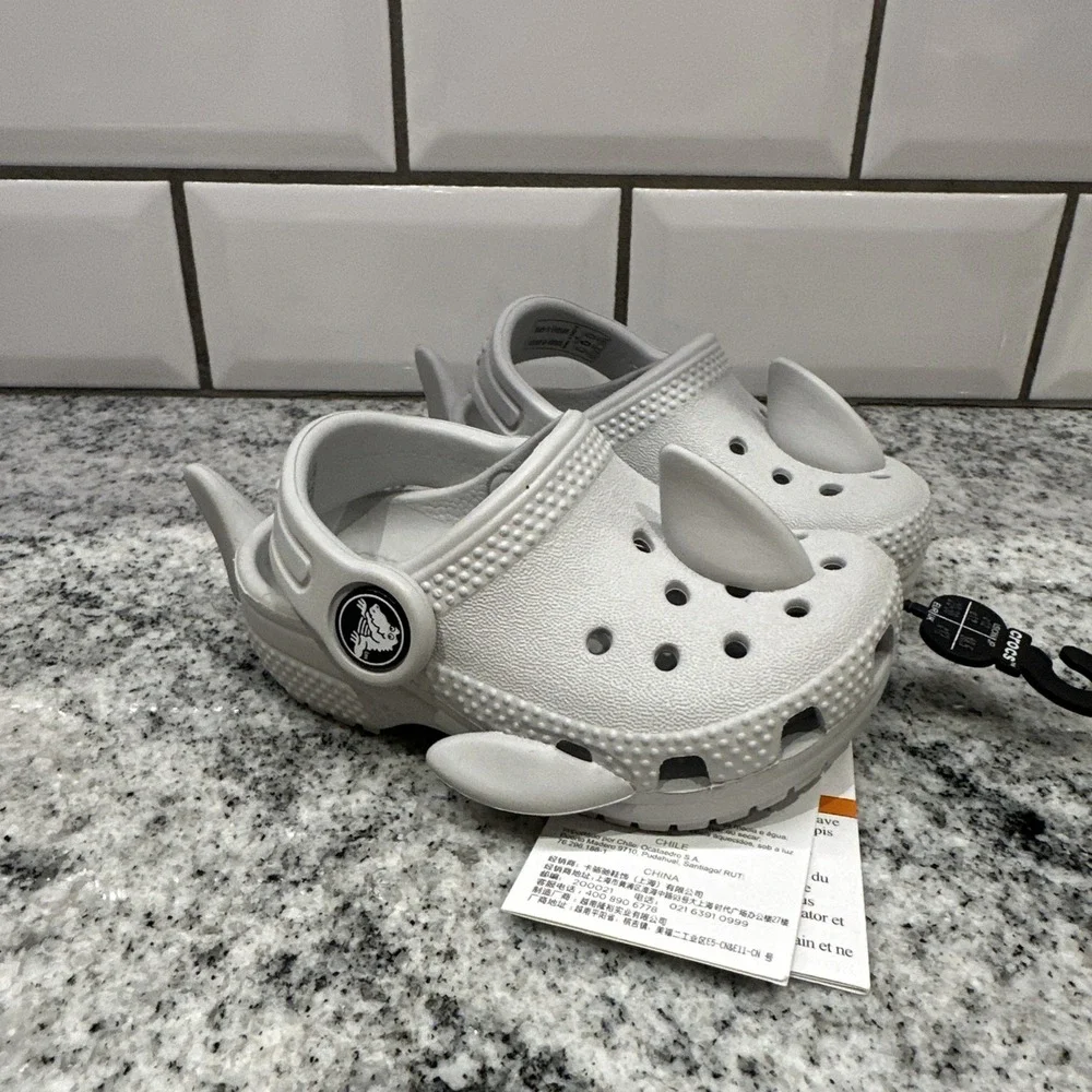 Crocs Classic I AM Shark Clog K Atmosphere Preschool 4‎ C Sandal 210011-1FT New